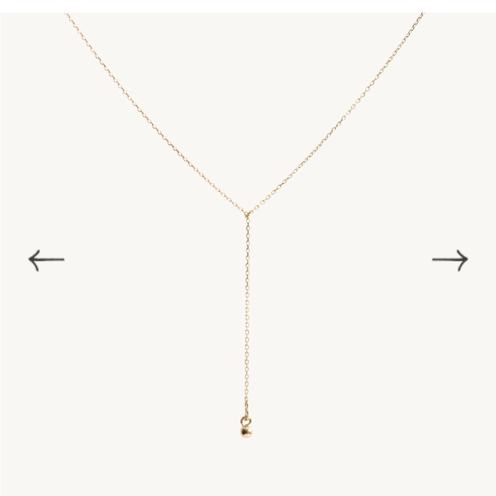 Catbird Greco 14k Gold Lariat Necklace
